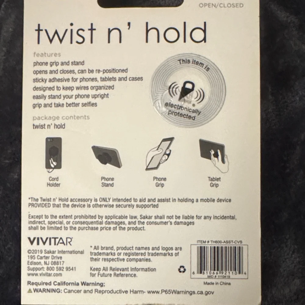 🏷️CLEARANCE🏷️ Vivitar Twist n' Hold Phone Grip - Leopard Print